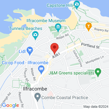 map of 51.2081263445,-4.1240662082
